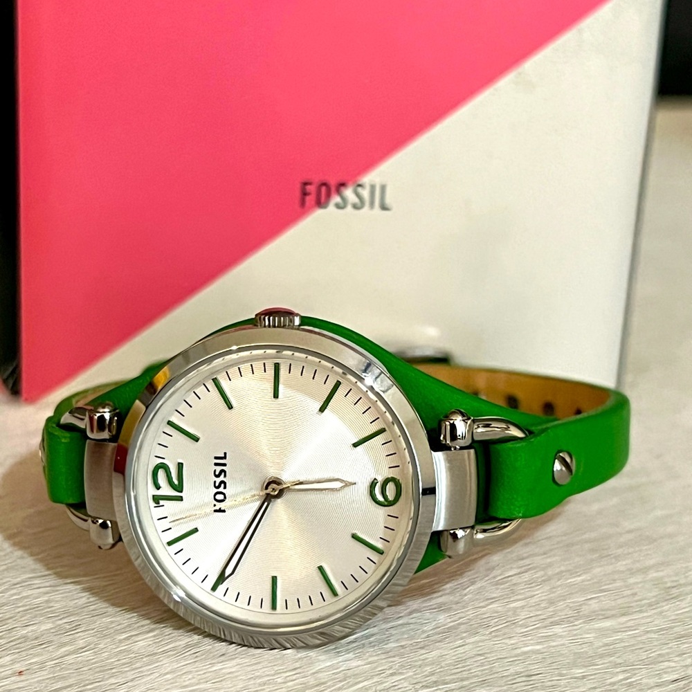 Leather Fossil watch